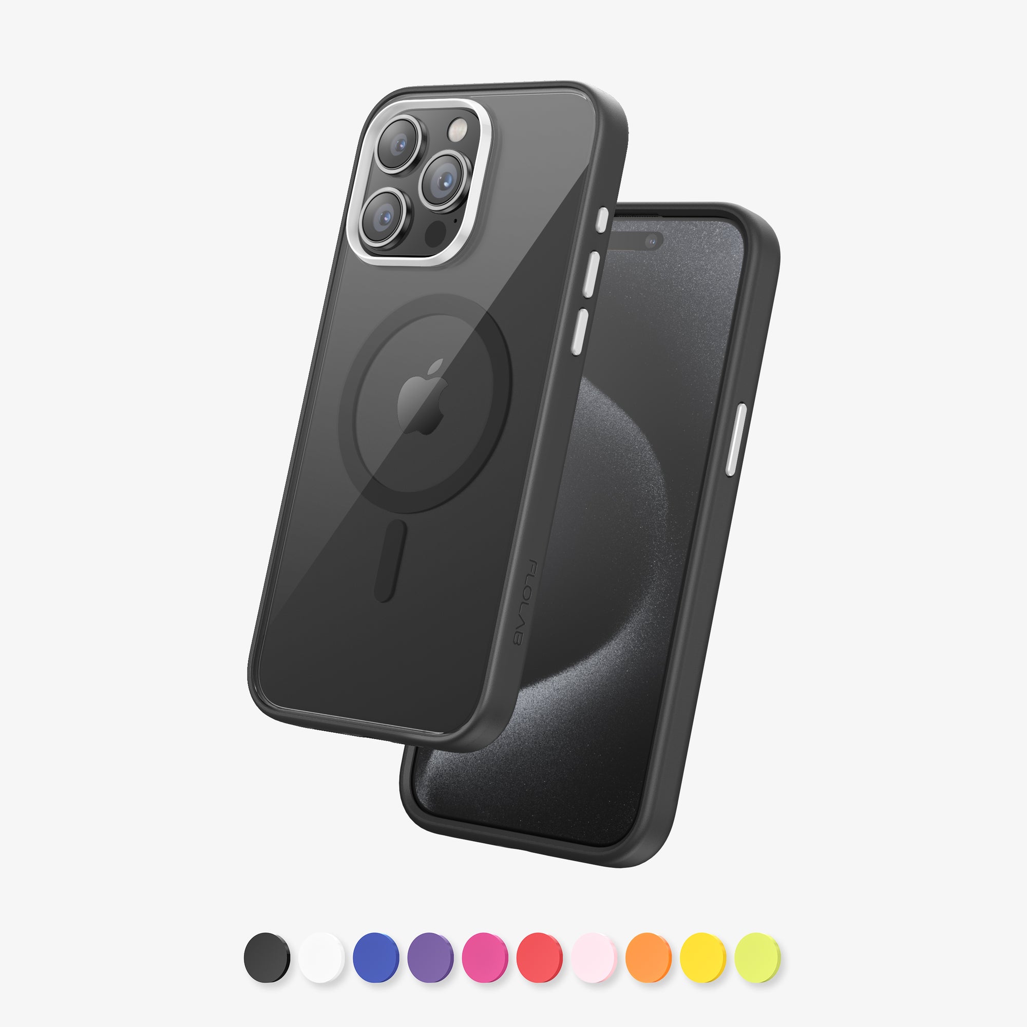 FLOLAB Surtect Tri-Fusion Magnetic for iPhone 15 Series Phone Case Surtect Clear Black