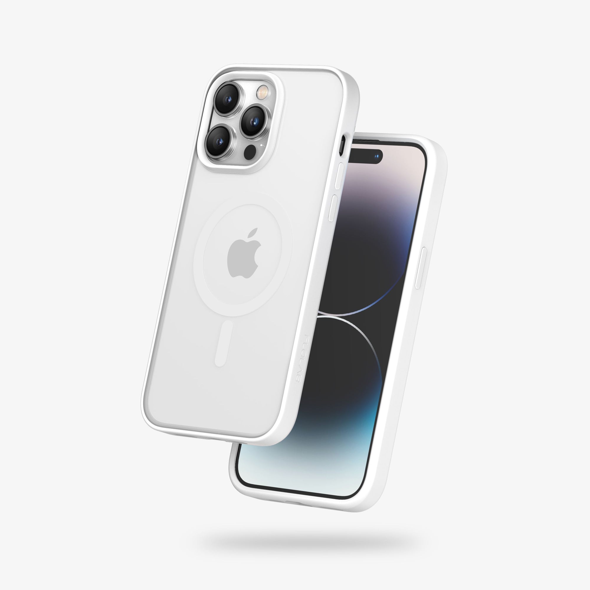 FLOLAB Surtect Tri-Fusion Magnetic for iPhone 14 Series Phone Case Surtect White Matte Translucent