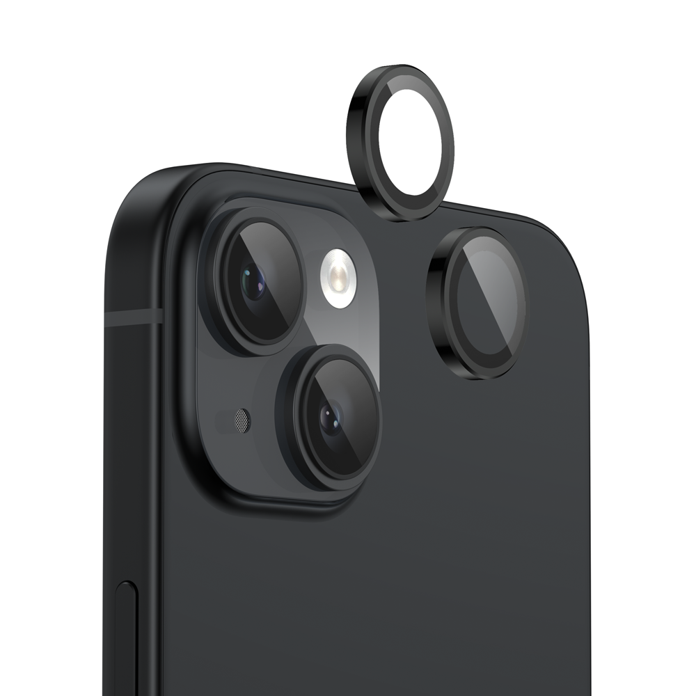 NanoArmour iPhone 15 / iPhone 15 Plus Camera Protector - Black