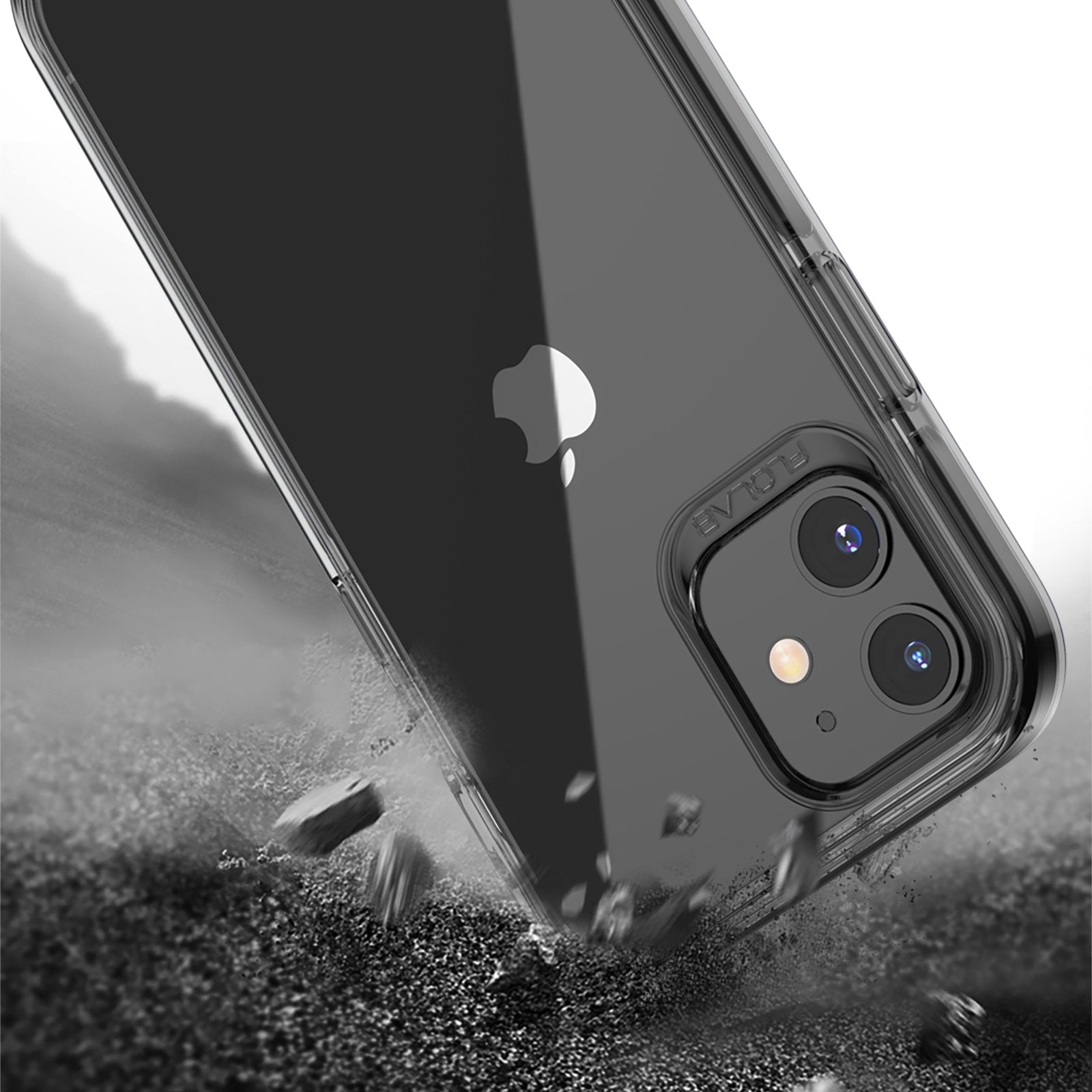 Black Clear iPhone 12 Case TAFFYCA Series